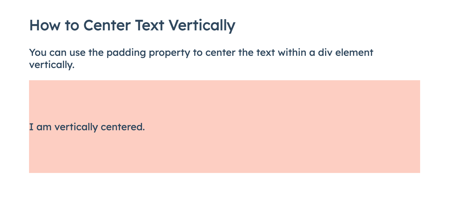 how to center text in css vertically